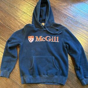 McGill University pullover hoodie, size Small, excellent condition
